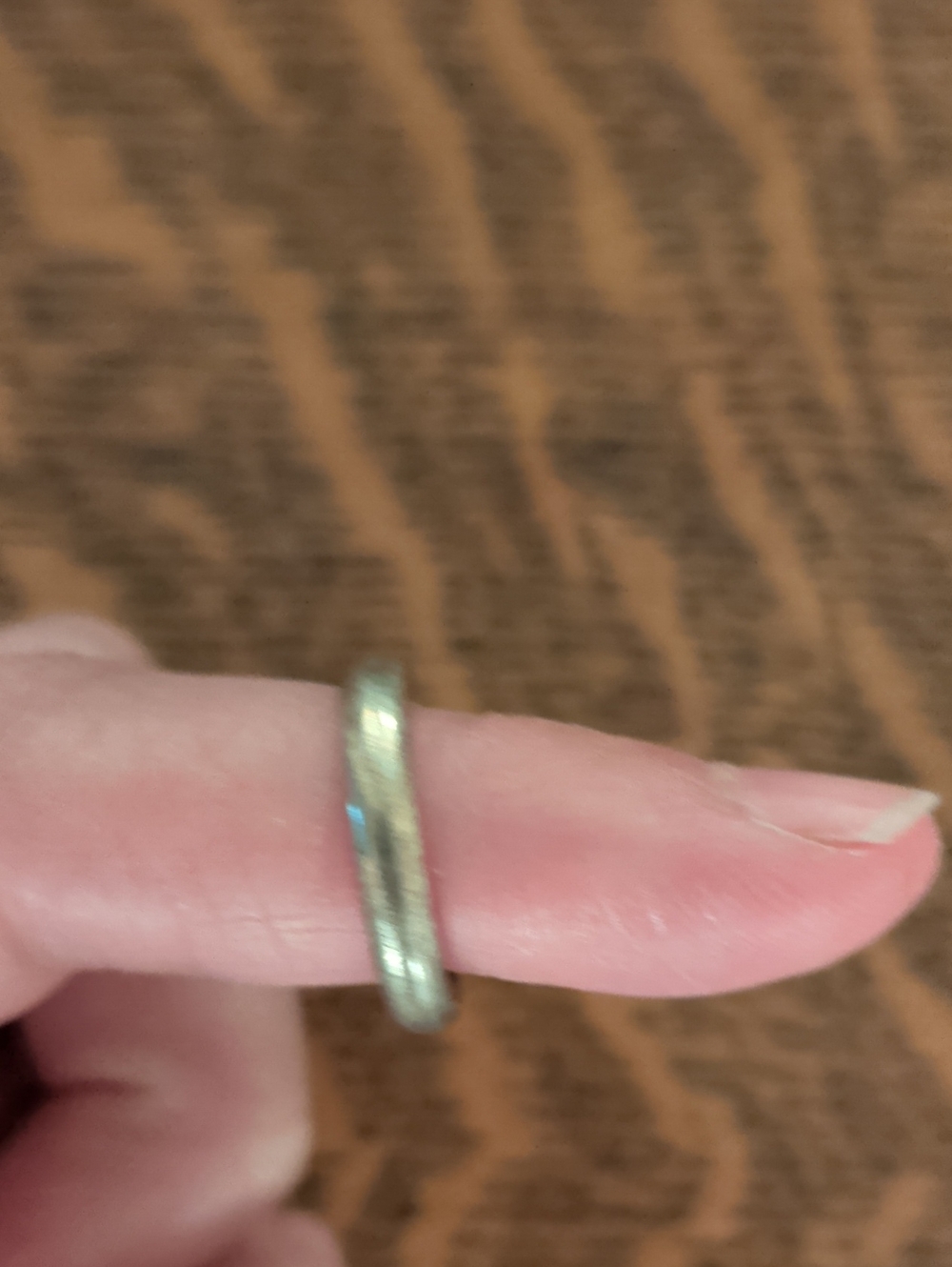 Simple Silver-Tone Band Ring